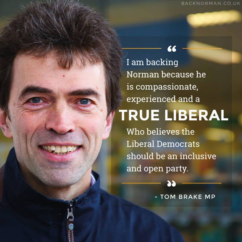 Tom Brake endorsing Norman Lamb